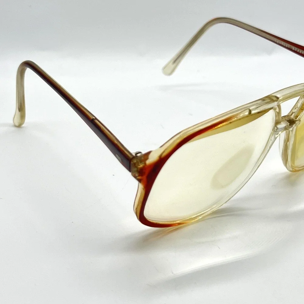Vintage Zimco Kennedy Aviator Eyeglasses Frames Brown Fade 58-16-145